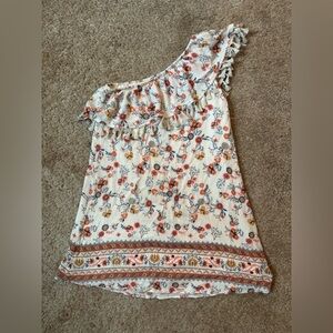 Altar’d State Floral One Shoulder Mini Dress Cottagecore Resort Small